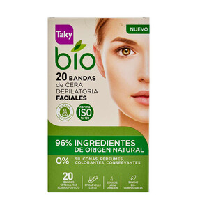 Imagen de TAKY Bandes de cera depilatòra facial Bio