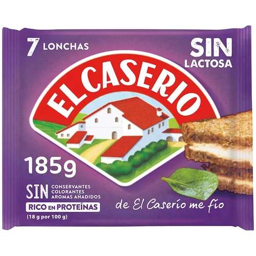 Queso fundido sin lactosa en porciones