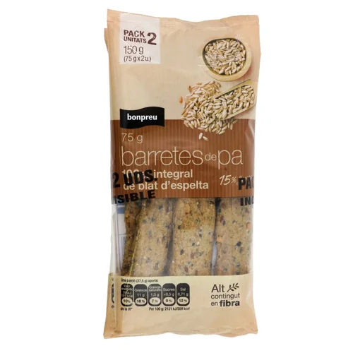 Pan tostado de espelta integral