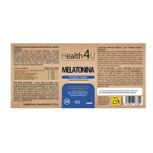 HEALTH 4U Complement alimentari melatonina