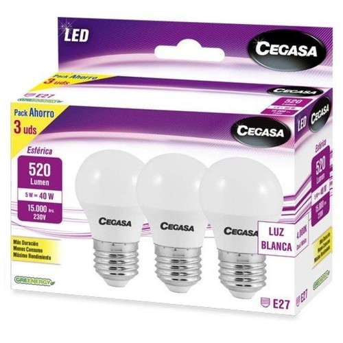 CEGASA Bombeta Led E27 llum blanca 5W-4000K