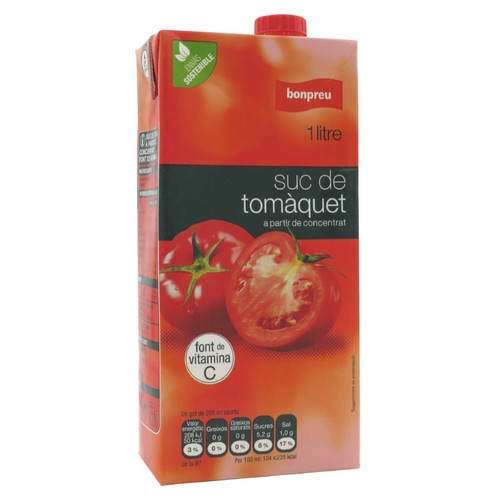 BONPREU Suc de tomàquet en cartró