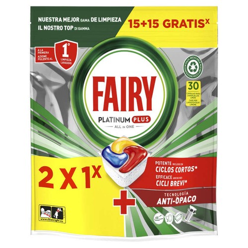 FAIRY PLATINUM PLUS Rentavaixelles Platinum Plus de 30 dosis