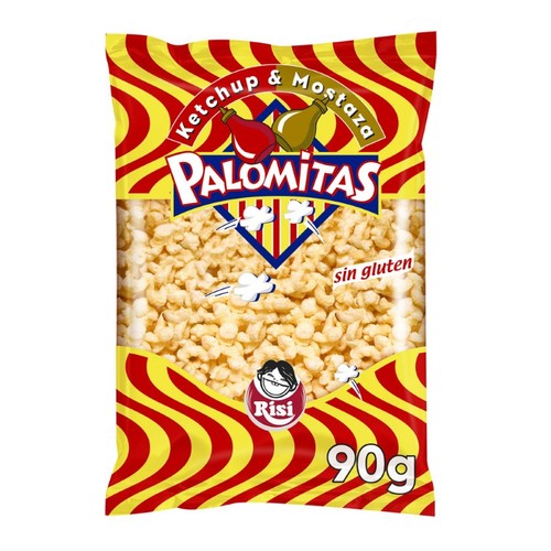 RISI Crispetes de blat de moro amb gust quètxup i mostassa