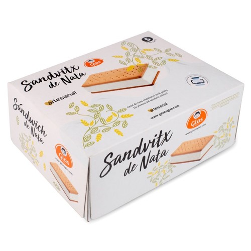 GLAS Gelat sandvitx de nata Km0