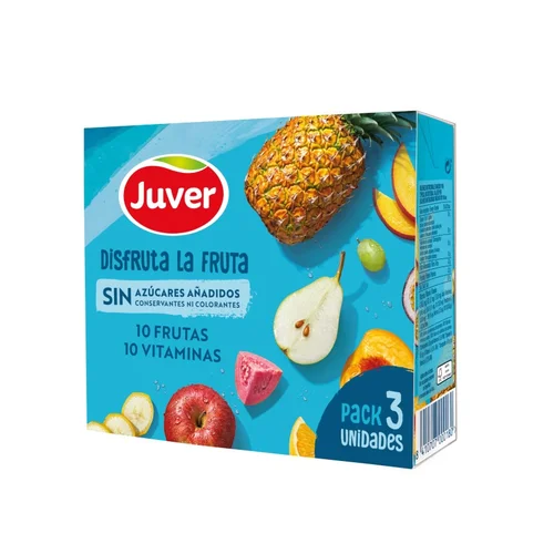 Bebida de zumo de piña sin azúcares en cartón
