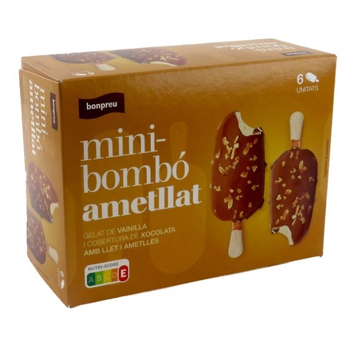 BONPREU Gelat minibombó ametllat