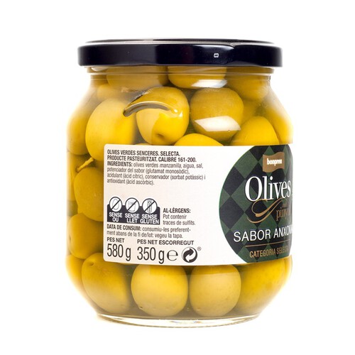 BONPREU Olives amb pinyol sabor d'anxova