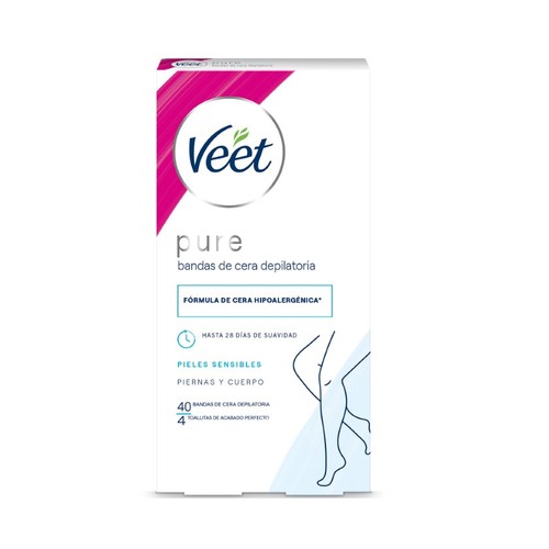 VEET Bandes de cera depilatòria Pure