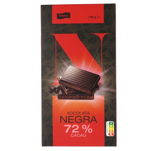BONPREU Xocolata negra 72% cacau