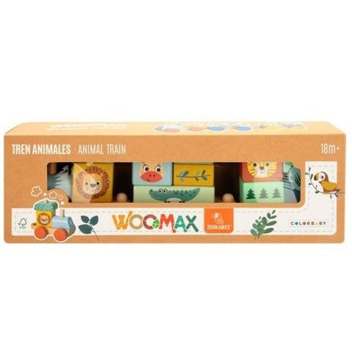 WOOMAX Tren fusta animals +18m