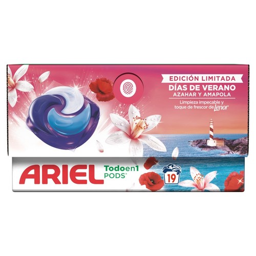 ARIEL Detergent en càpsules pel·li i manta de 19 dosis