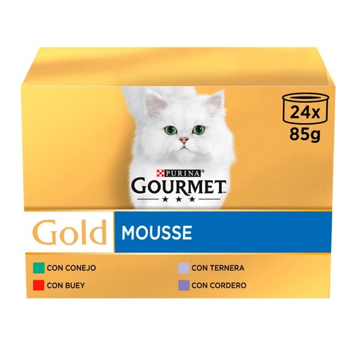 GOURMET GOLD Menjar humit Mousse de carn per a gat