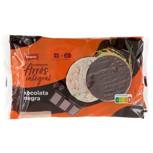 BONPREU Coquetes d'arròs integral amb xocolata negra