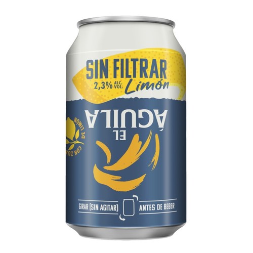 EL AGUILA Cervesa sense filtrar amb llimona en llauna