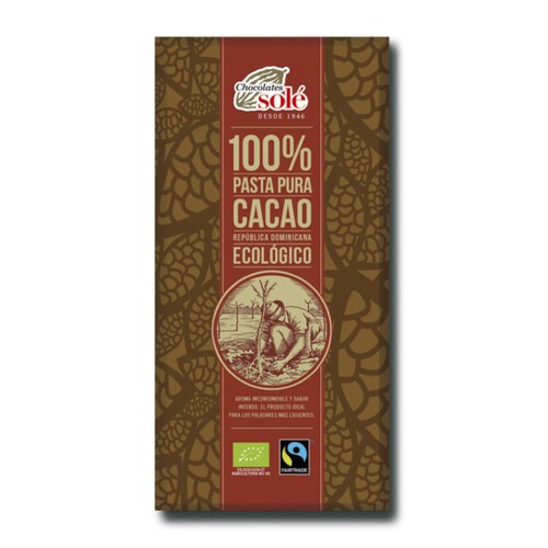 SOLÉ Xocolata cacau 100% Km0 ecològica