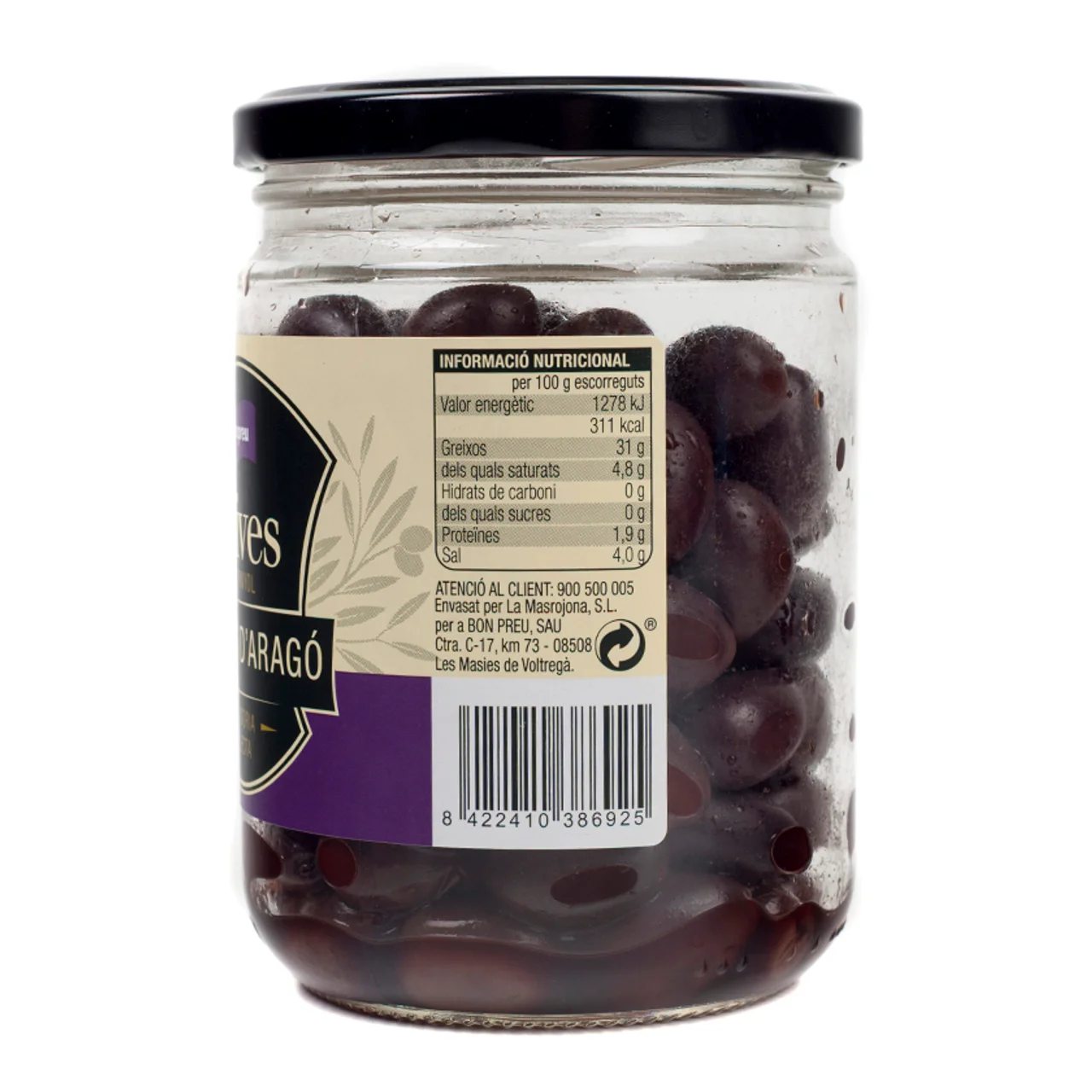 BONPREU Aceitunas Aragón negras