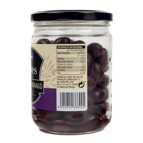 BONPREU Olives d'Aragó negres