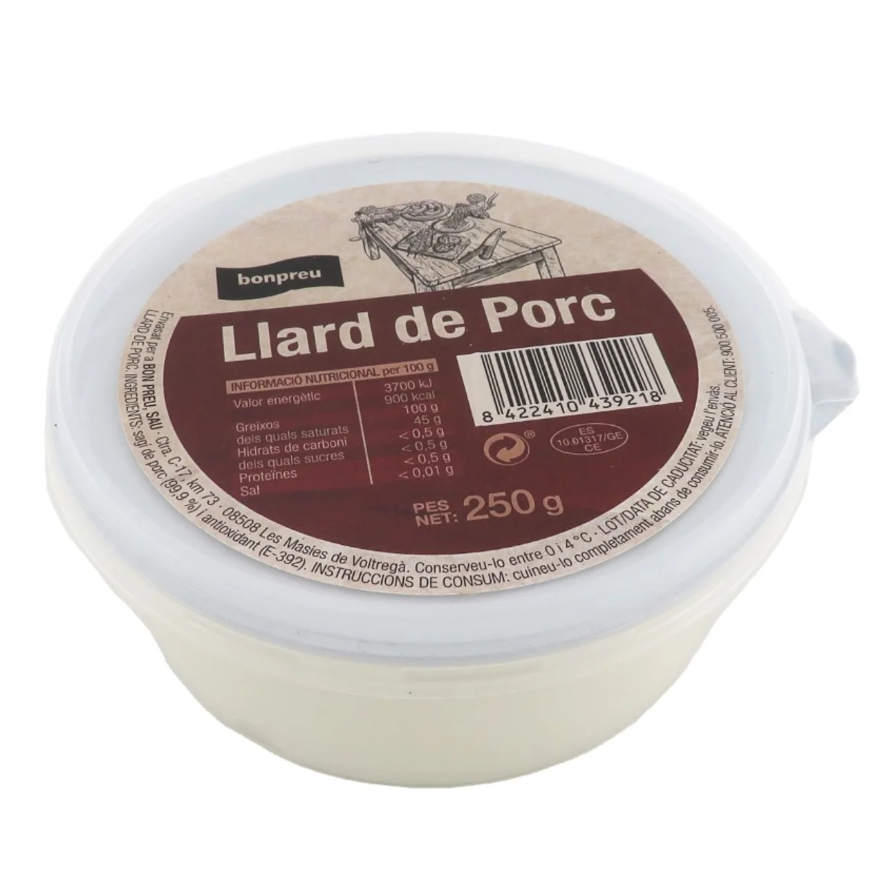 BONPREU Manteca cerdo