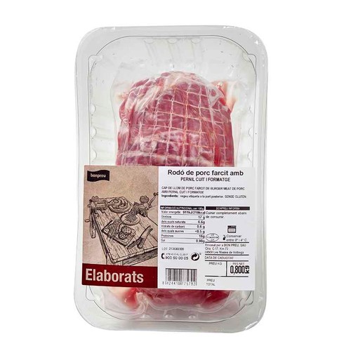 BONPREU Farcit de porc amb pernil i formatge