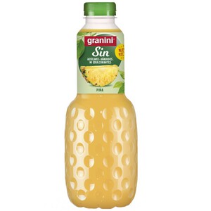 GRANINI Néctar de piña sin azúcares añadidos en botella 1L