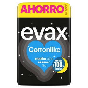 EVAX COTTONLIKE Compresa de nit amb ales 18 ud