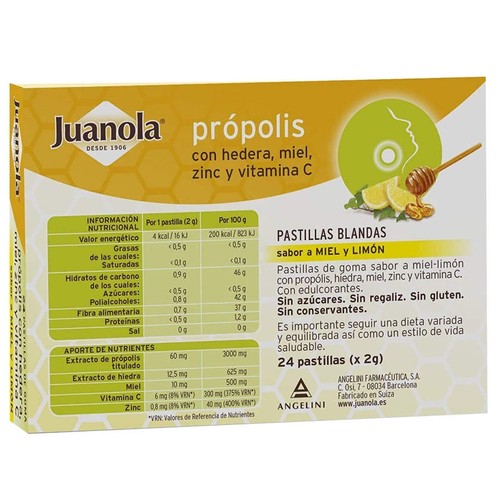 JUANOLA Pastilles toves gust a mel i llimona