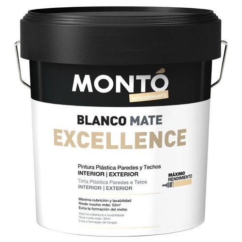MONTÓ Pintura blanca mate per interiors i exteriors Excellence