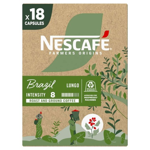 NESCAFÉ FARMERS Càpsules de cafè Lungo Brazil