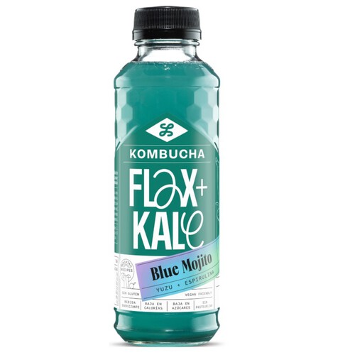FLAX&KALE Te Kombutxa Blue Mojito en ampolla