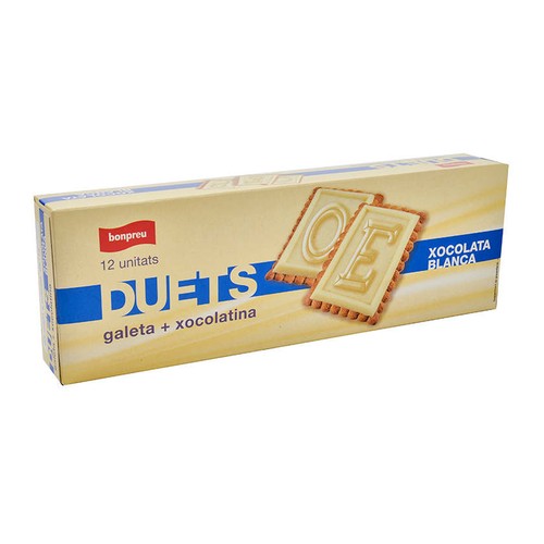 BONPREU Galeta de xocolata blanca Duets