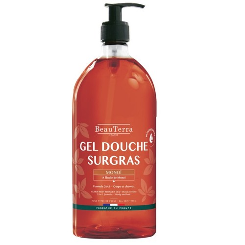 BEAUTERRA Gel de dutxa sense sabó amb oli de Monoï