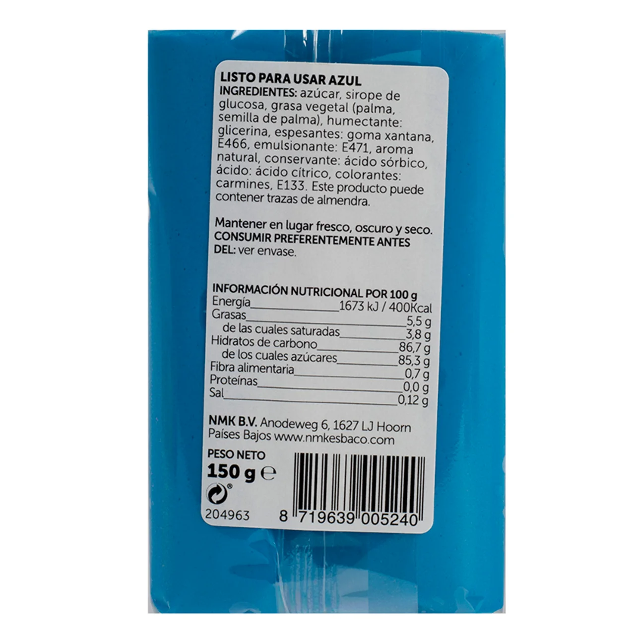 Fondant azul