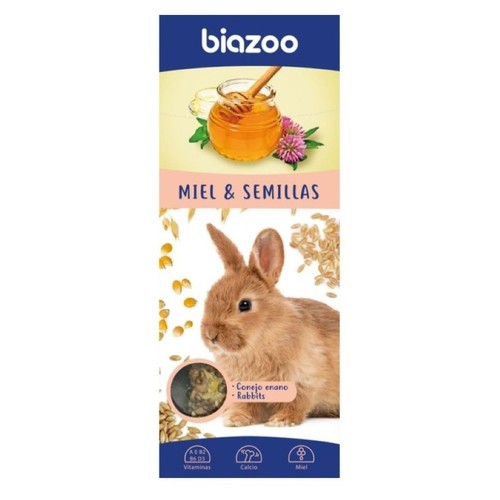 BIAZOO Menjar en barretes de mel per a conills nans