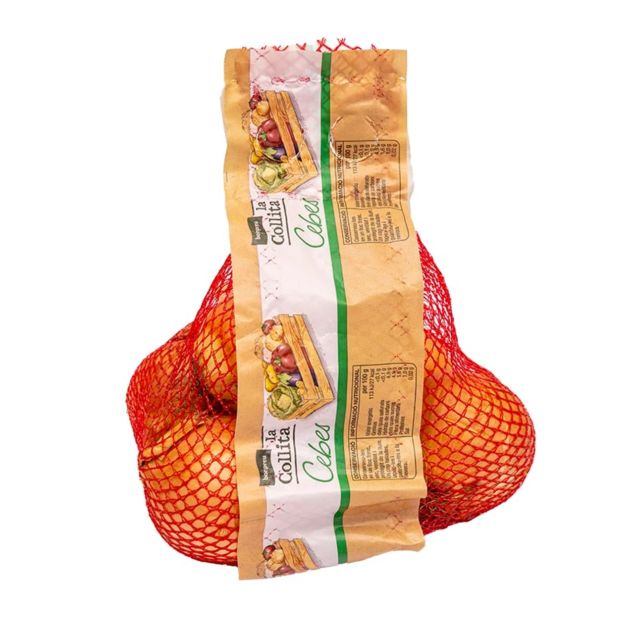 Cebolla seca Km0 en malla de 1 kg