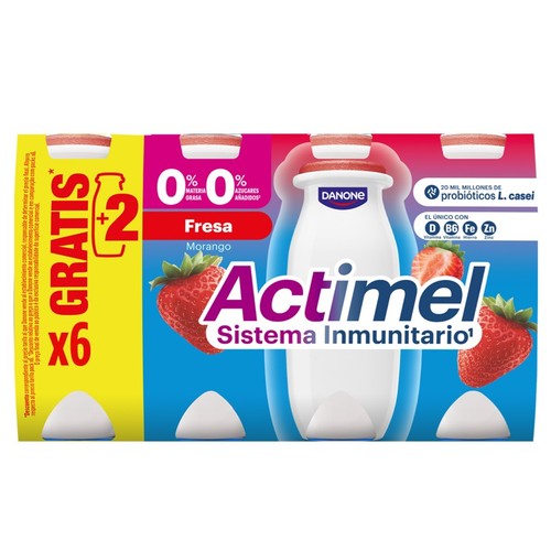 ACTIMEL Iogurt per beure de maduixa desnatat