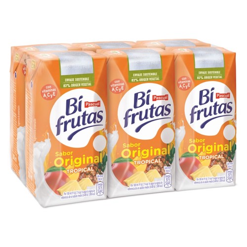 BIFRUTAS Beguda llet i fruites Tropical en cartró