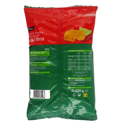 BONPREU Patates fregides amb sabor de xili i llima