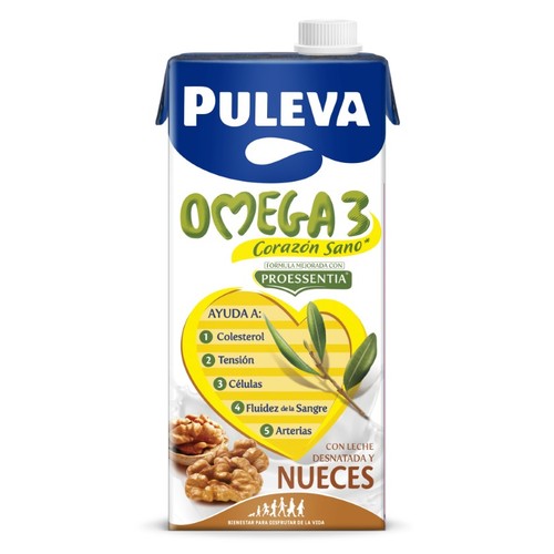 PULEVA OMEGA 3 LLet desnatada amb nous en cartró