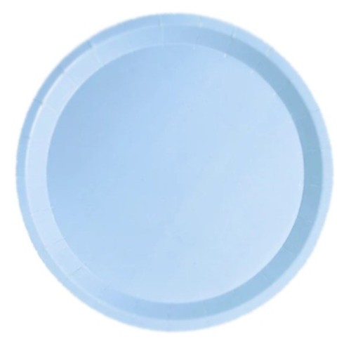 MAXI PRODUCTS Plat pla de cartró Blau Pastel de 20,5cm