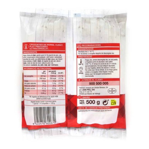 BONPREU Croquetes de pernil