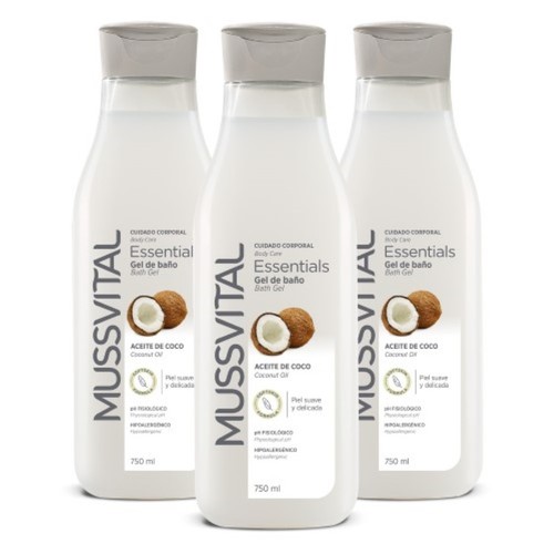 MUSSVITAL Gel de bany amb coco
