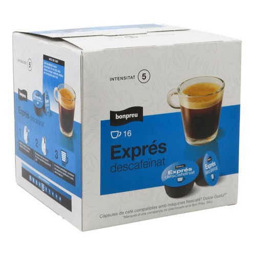BONPREU Càpsules de cafè descafeïnat