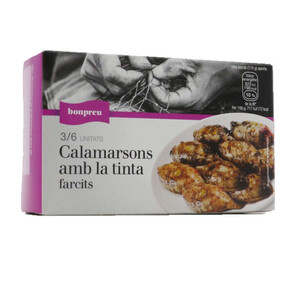 BONPREU Calamarsons amb tinta farcits 3/6 u.