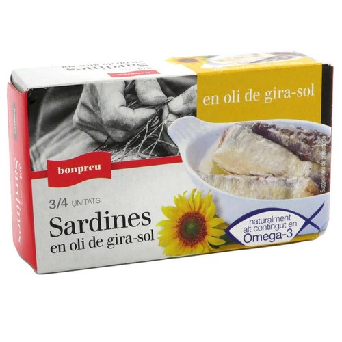 BONPREU Sardines en oli de gira-sol