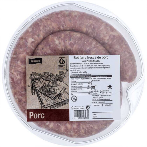 BONPREU Botifarra fresca de porc amb pebre negre