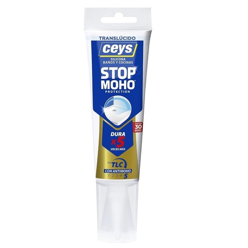 CEYS Silicona transparent per a banys i cuines Stop Moho