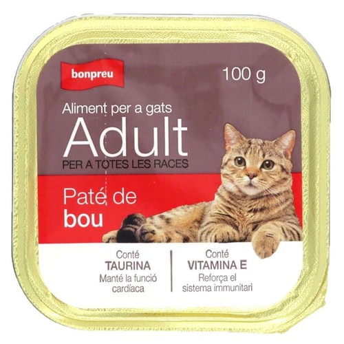 BONPREU Menjar de bou per a gat adult