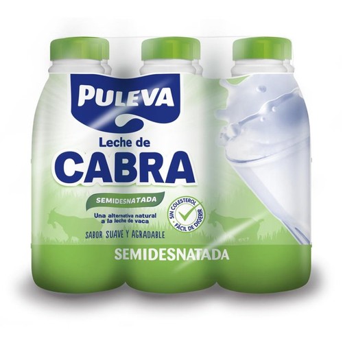 PULEVA Llet semidesnatada de cabra 6x1L en ampolla