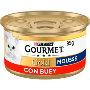 Imagen de GOURMET GOLD Menjar en mousse de bou per a gat adult